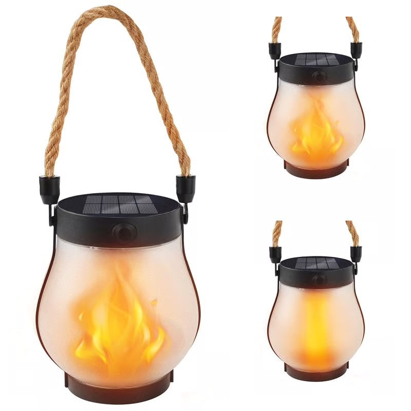 Dansende flammer solenergi-lanterne