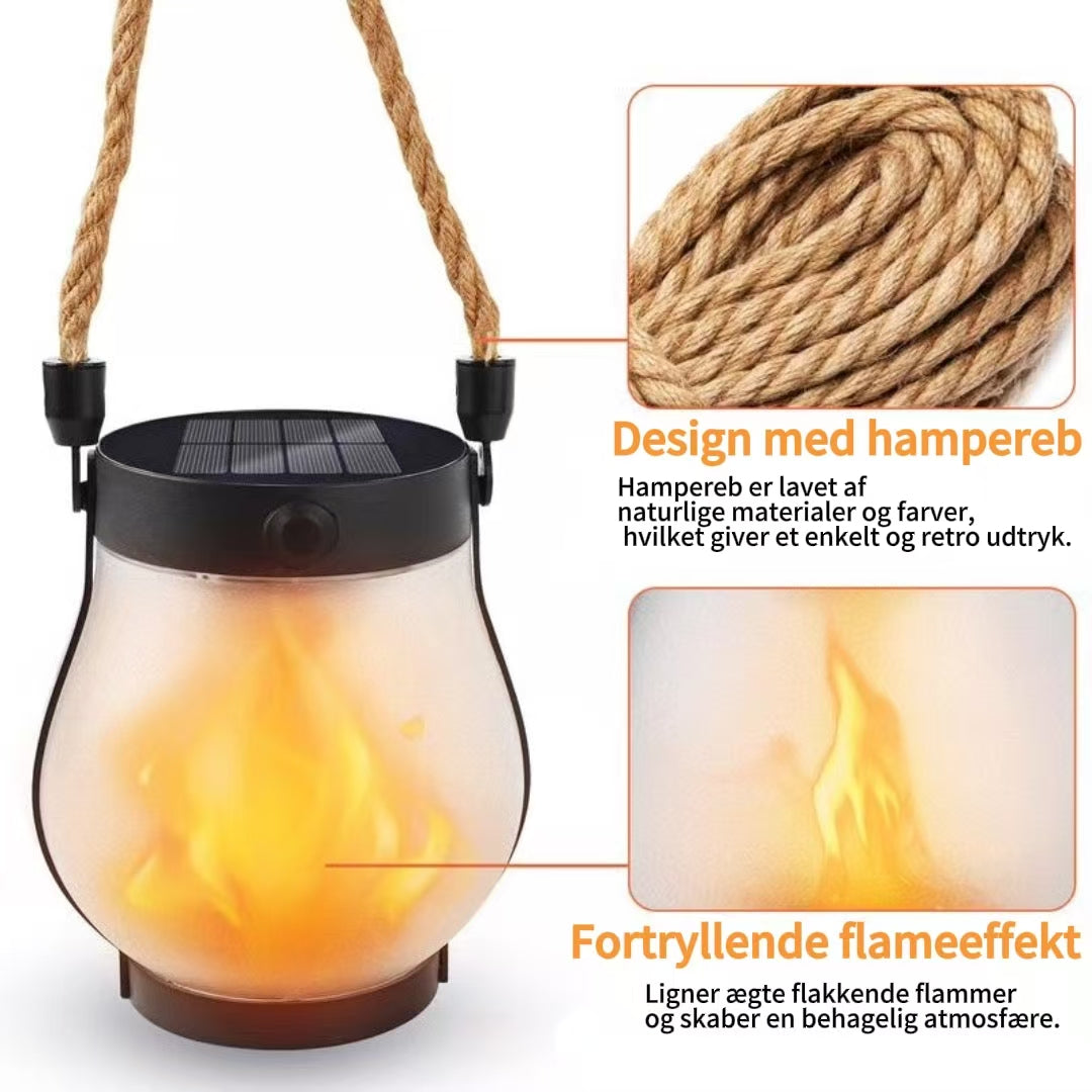 Dansende flammer solenergi-lanterne