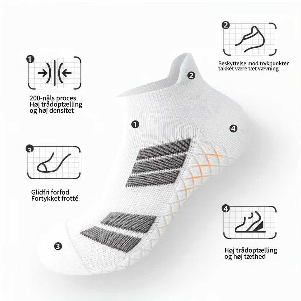 Unisex sneaker sokker – 1 sæt (5 par)