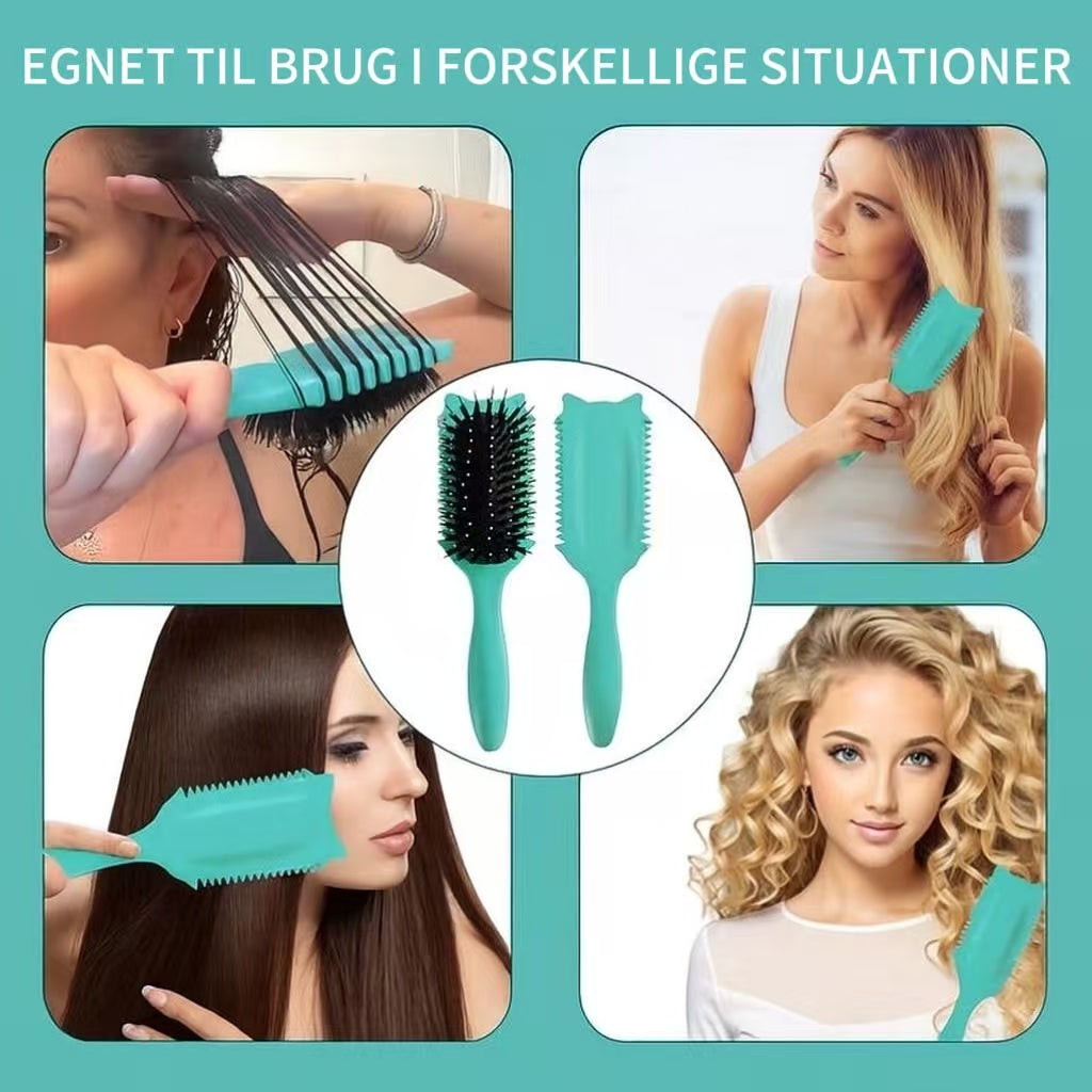 Forbedret krølle-definerende kam – for elastiske & krusfrie krøller