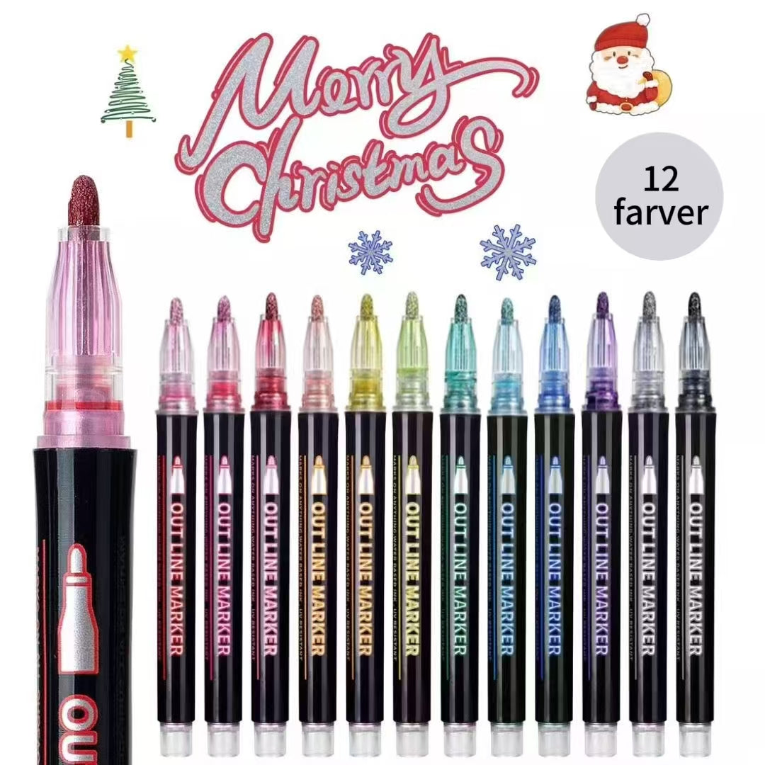 Magiske glitter tuscher