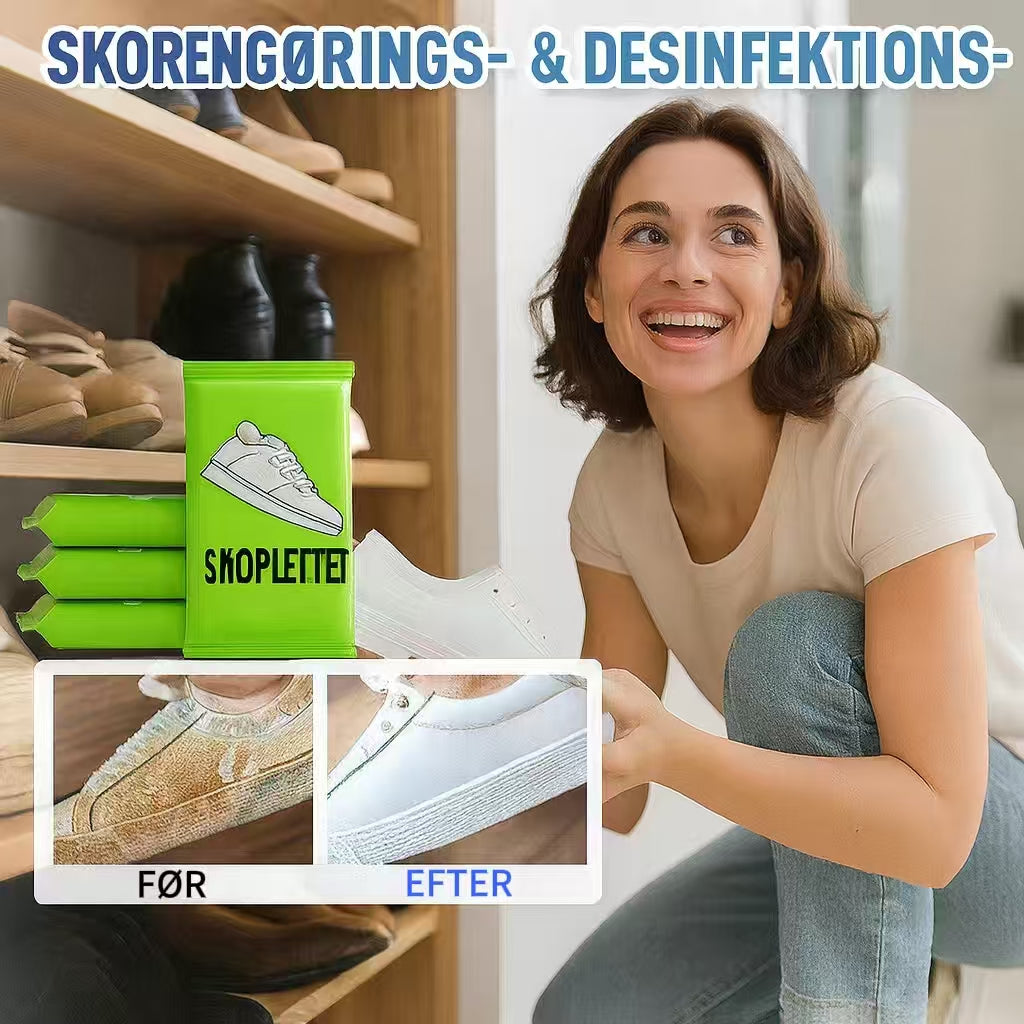Hurtigt rengøring skotøjs servietter – 1 sæt (3 stk.)
