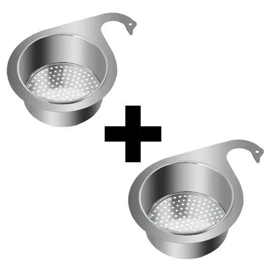 Svanformad diskbänksfilter i rostfritt stål (2-pack)