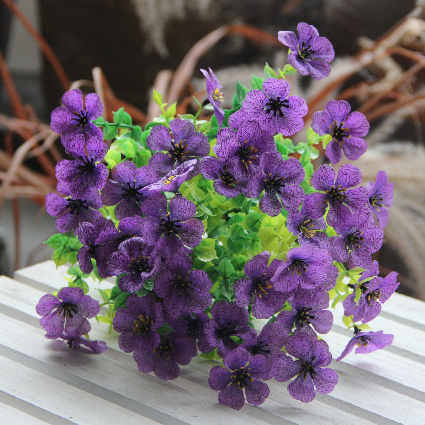 Konstgjorda vildblommor som aldrig vissnar – lämpliga för utomhusbruk (set om 4)
