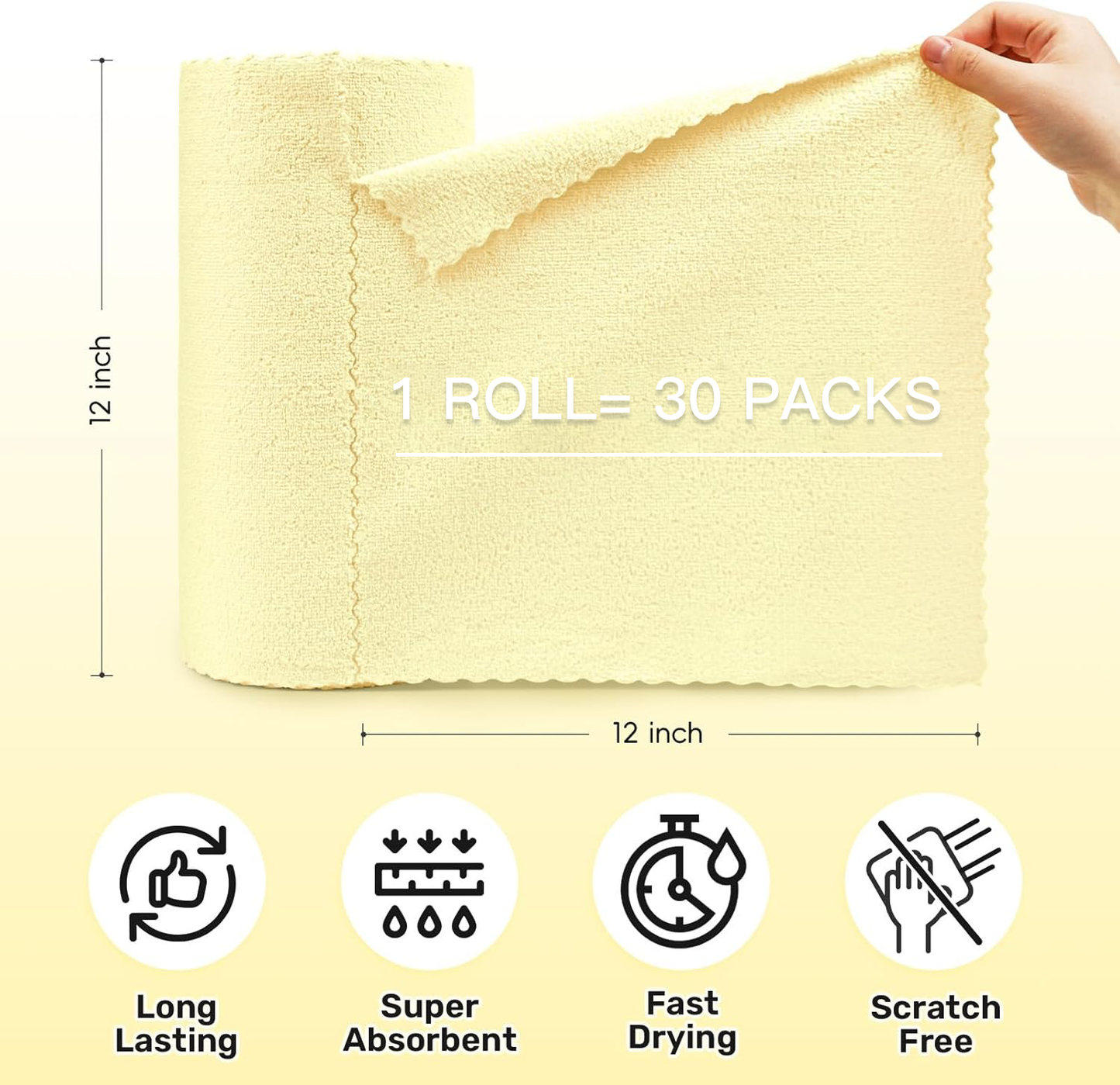 Genanvendeligt microfiber køkkenpapir
