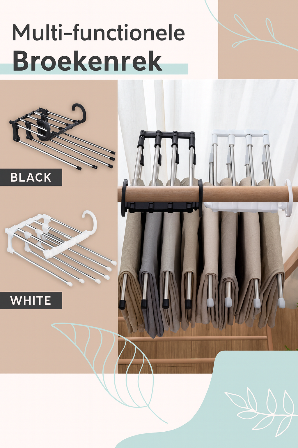 Multifunctioneel broekenrek-Uw garderobe opruimen