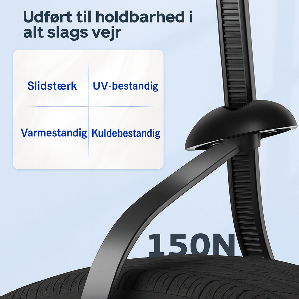 Genanvendelige nylon kabelbinder – 50-pak