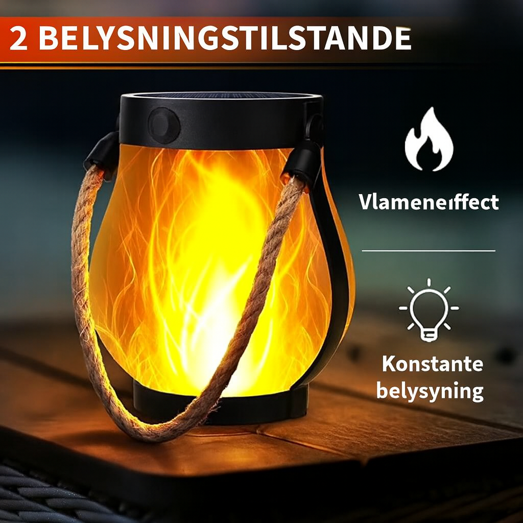 Dansende flammer solenergi-lanterne