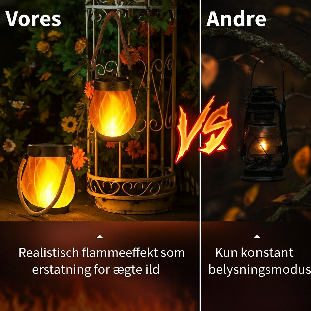 Dansende flammer solenergi-lanterne