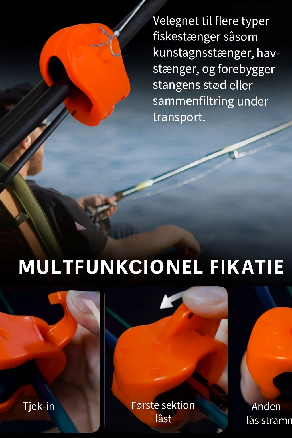 Multifunktionel fiskestangholder