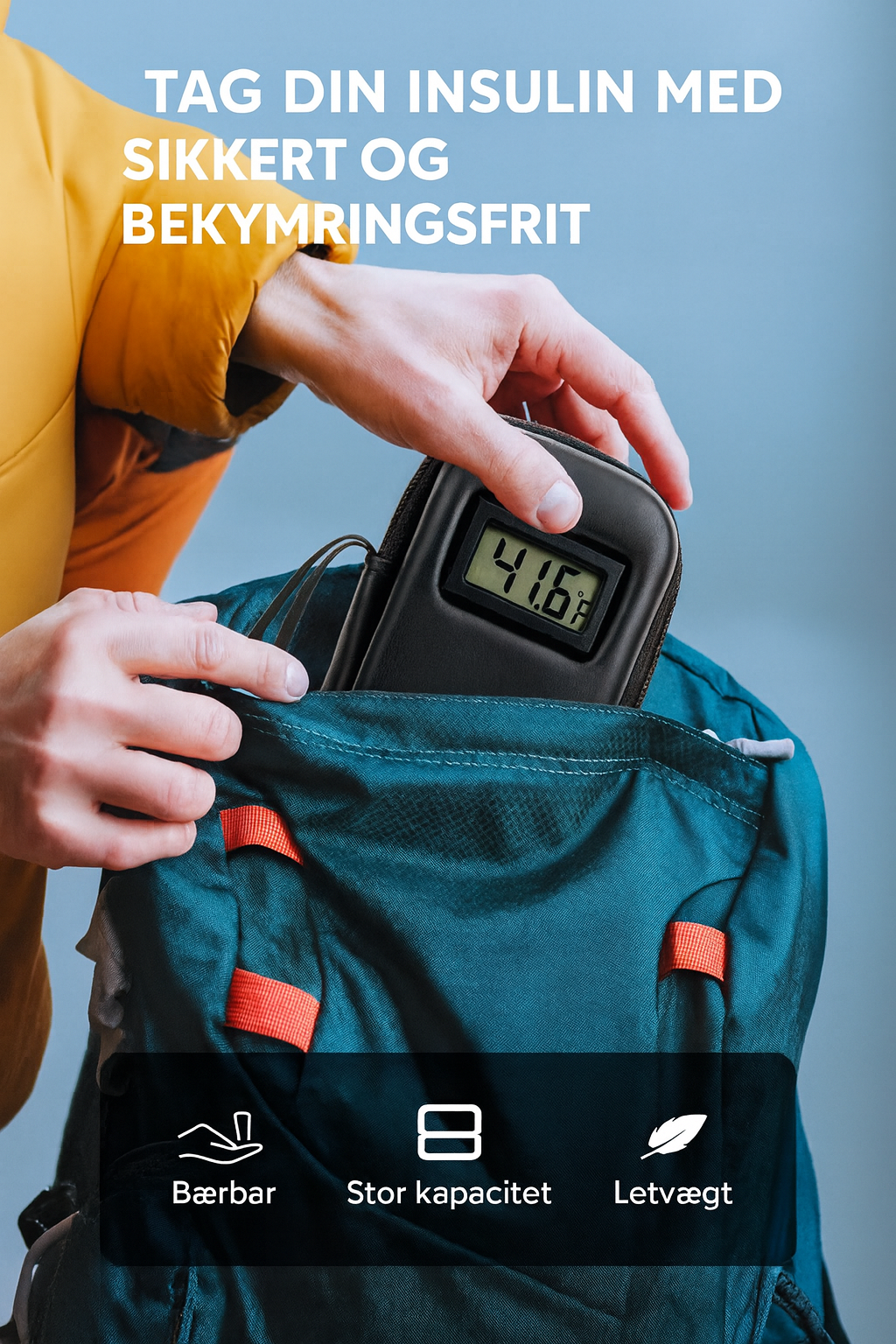 Insulin Køletaske med temperaturvisning