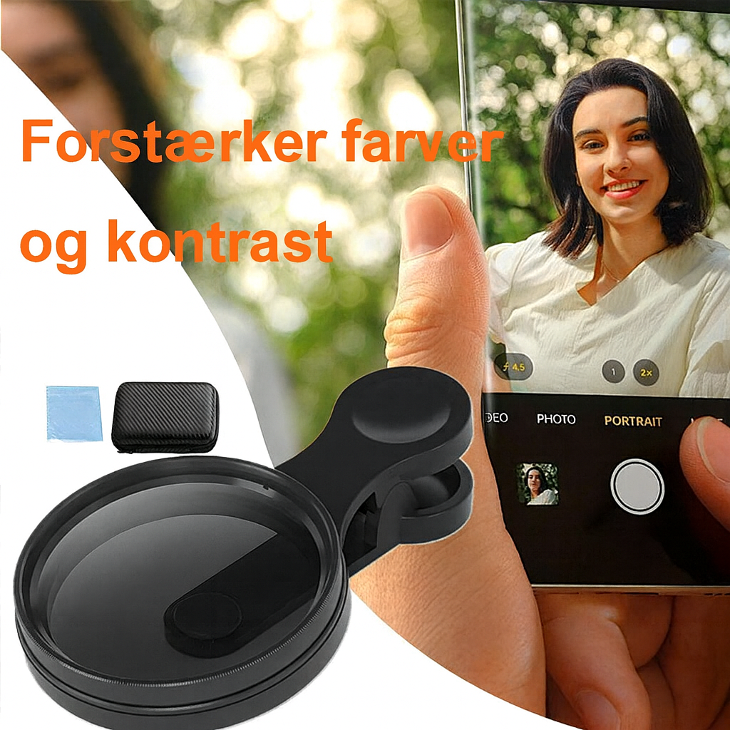 Ultratyndt linsefilter til eliminering af refleksioner – HD-filter til mobilfotografering