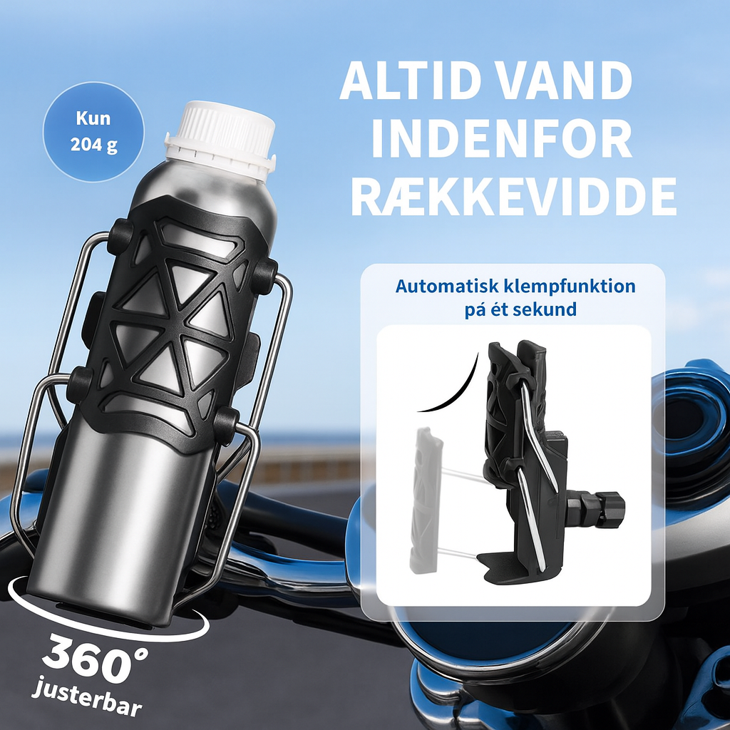 Universal vandflaske holder – til cykler & motorcykler