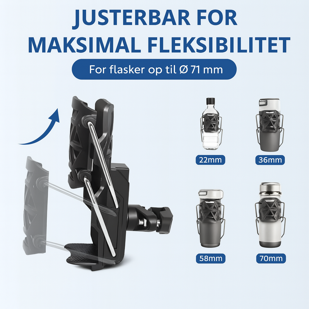 Universal vandflaske holder – til cykler & motorcykler