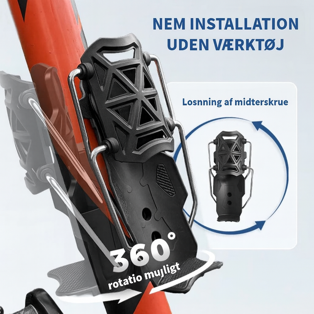 Universal vandflaske holder – til cykler & motorcykler