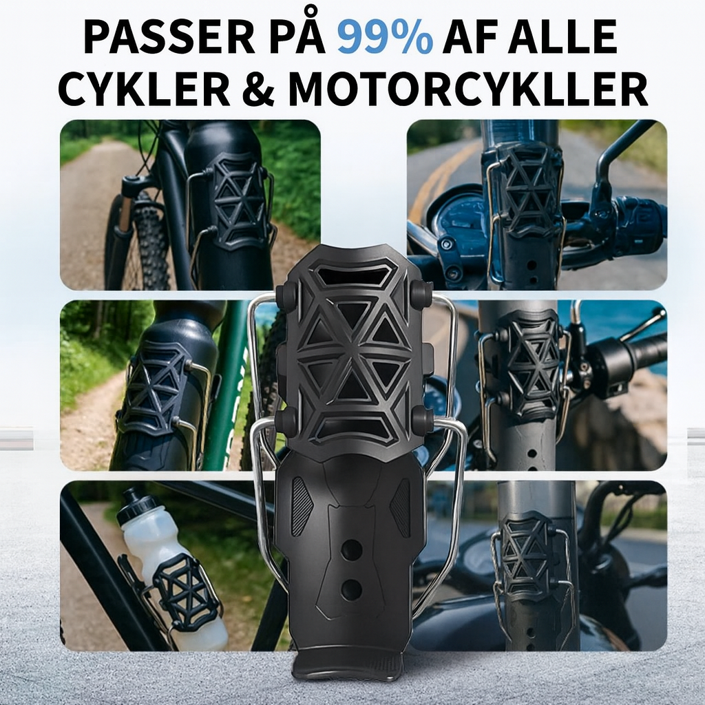 Universal vandflaske holder – til cykler & motorcykler