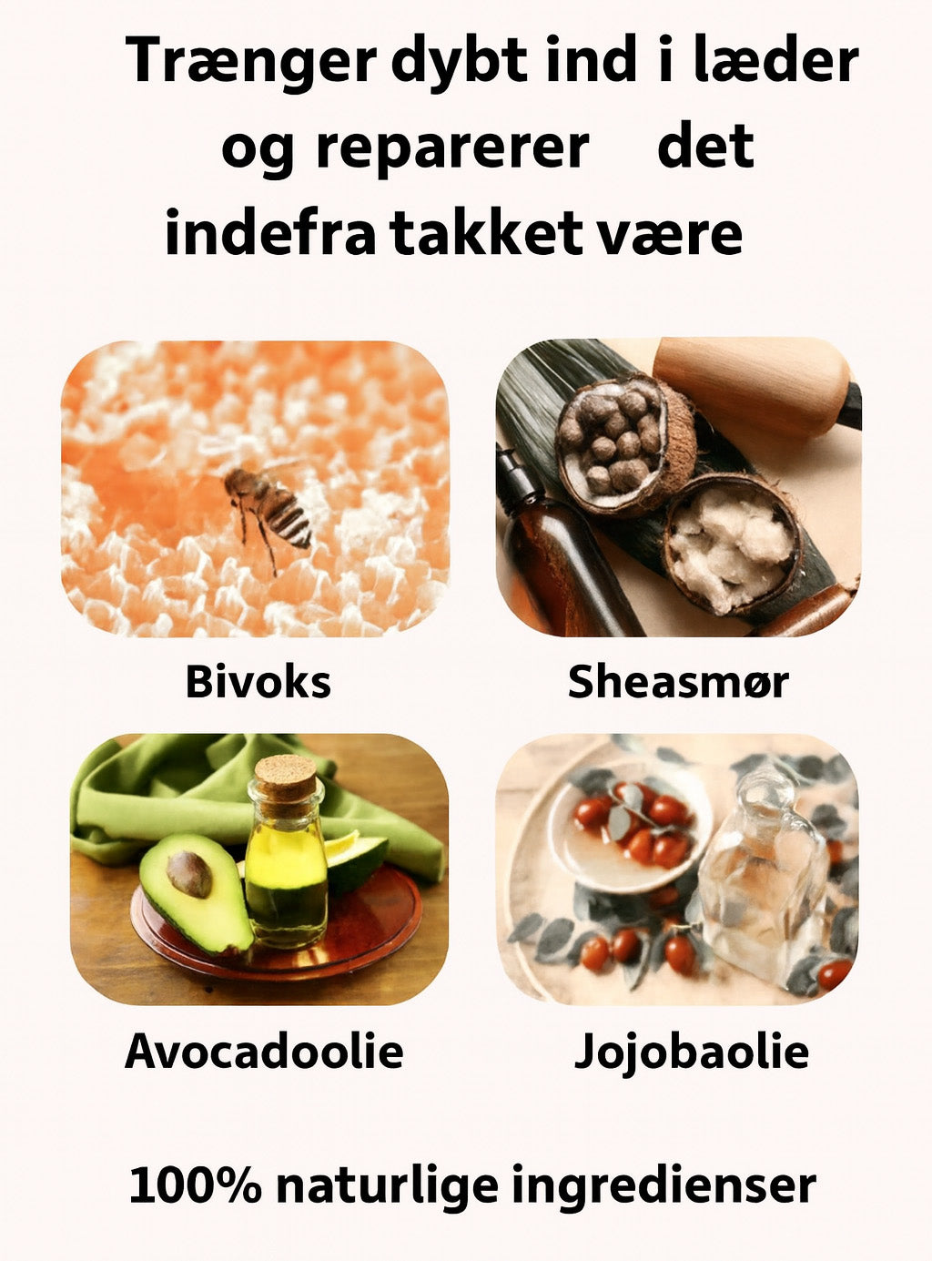 Læder reparationscreme-sæt