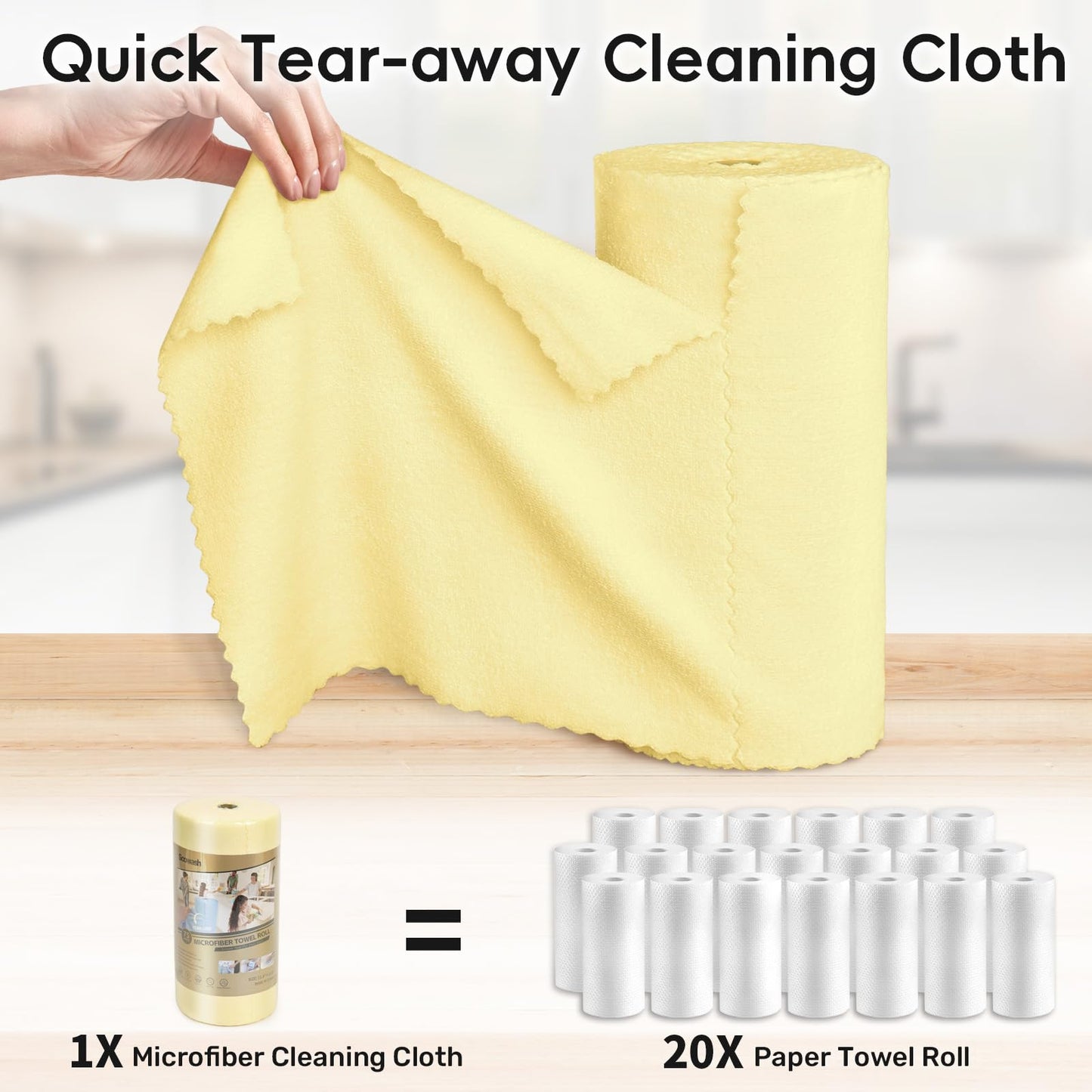 Genanvendeligt microfiber køkkenpapir