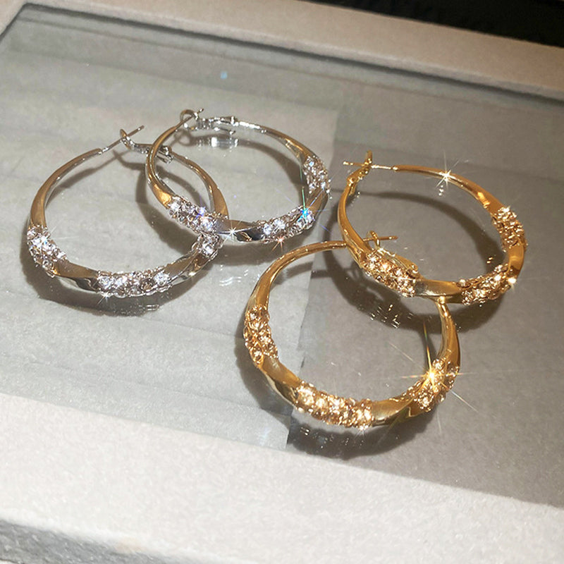 Elegant zirconia-creol øreringe