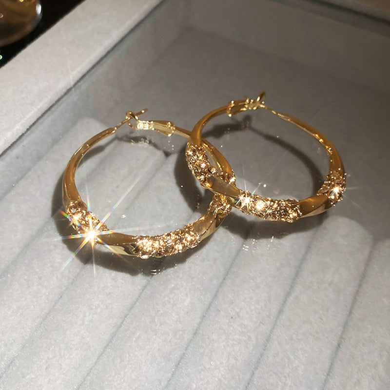 Elegant zirconia-creol øreringe