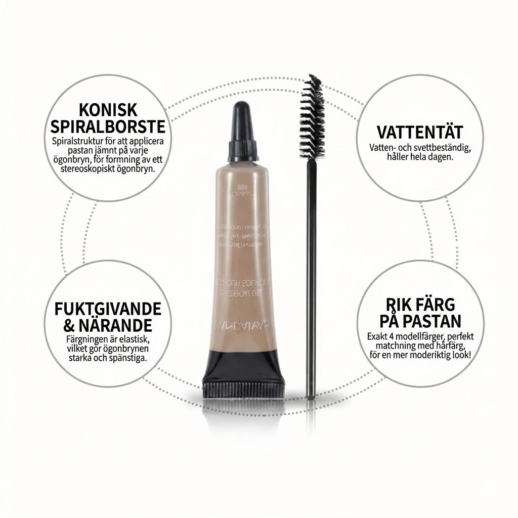 Set för långvarig ögonbrynsmakeup – vattenfast formula