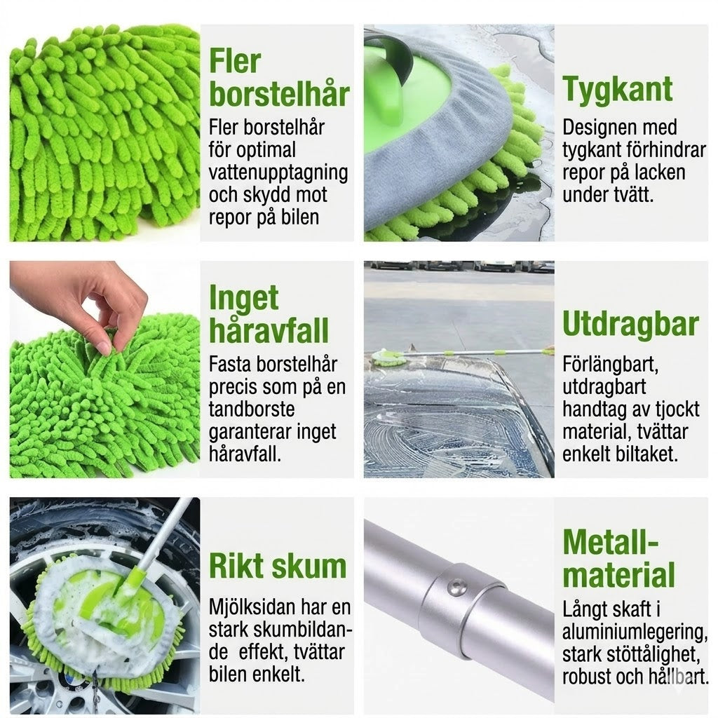 Teleskopisk biltvättsmopp
