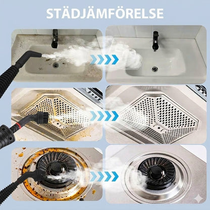 Ångtvätt – kraftfull handhållen ångrengörare för djuprengöring.