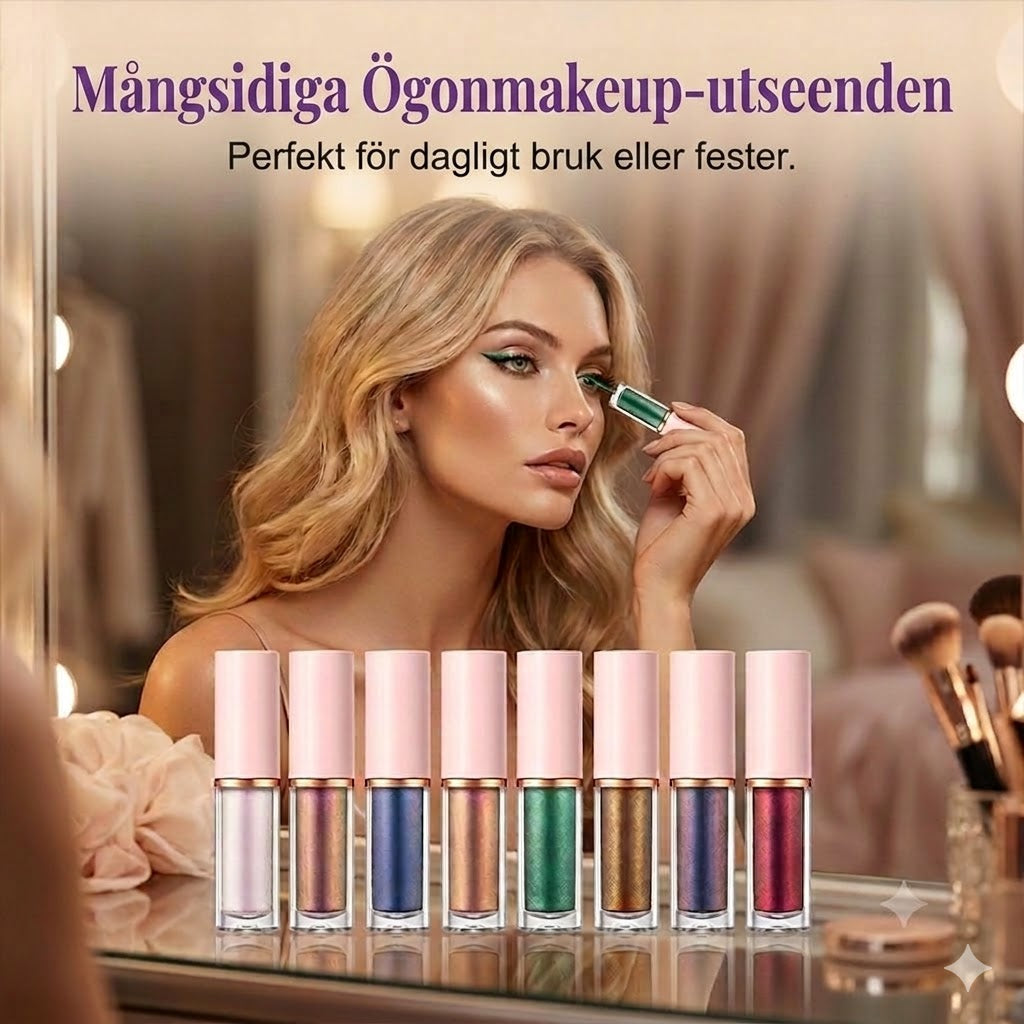 ✨ 8-delat set med glittriga flytande eyeliners