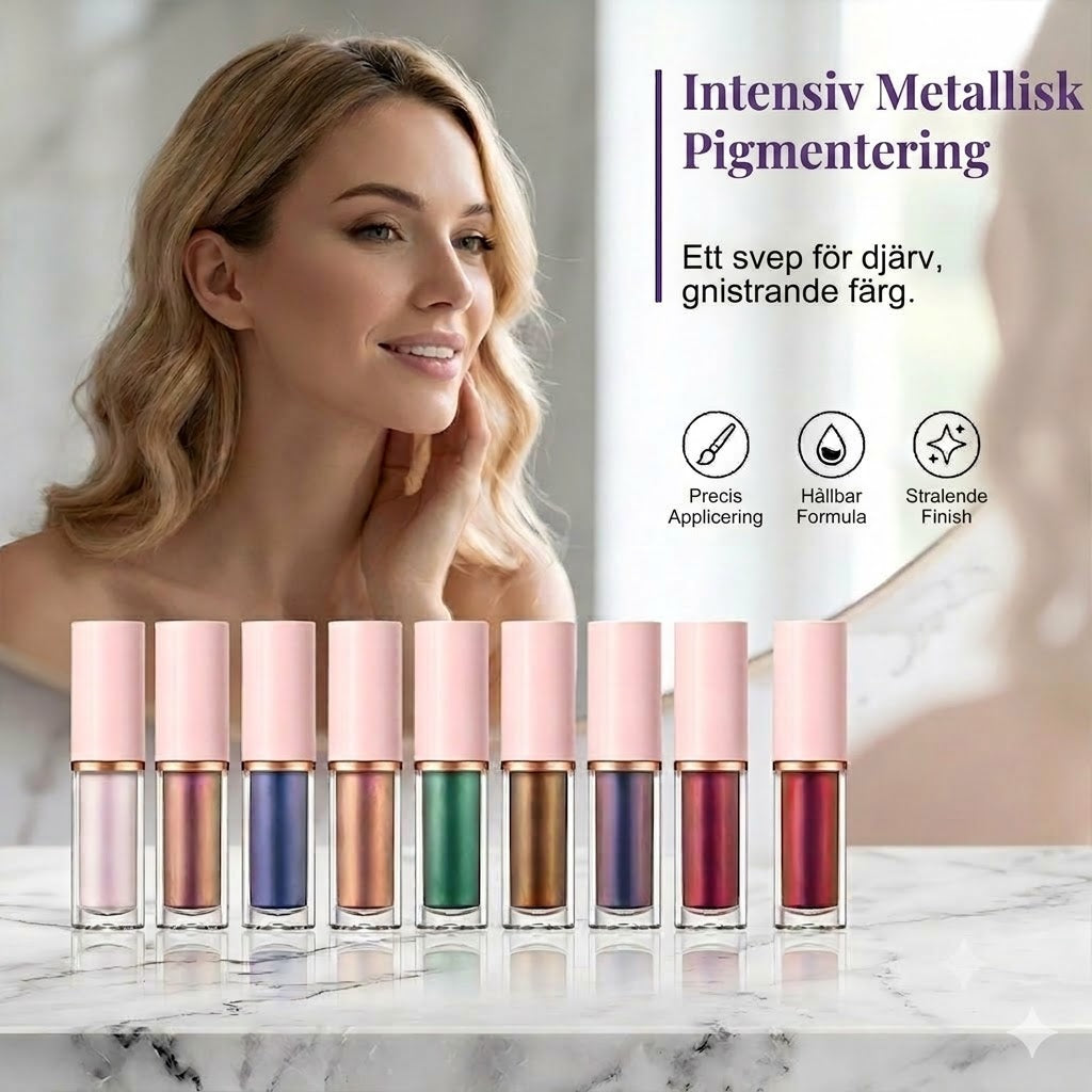 ✨ 8-delat set med glittriga flytande eyeliners