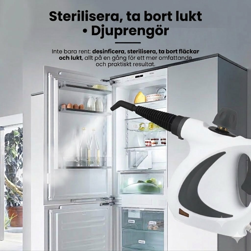 Ångtvätt – kraftfull handhållen ångrengörare för djuprengöring.
