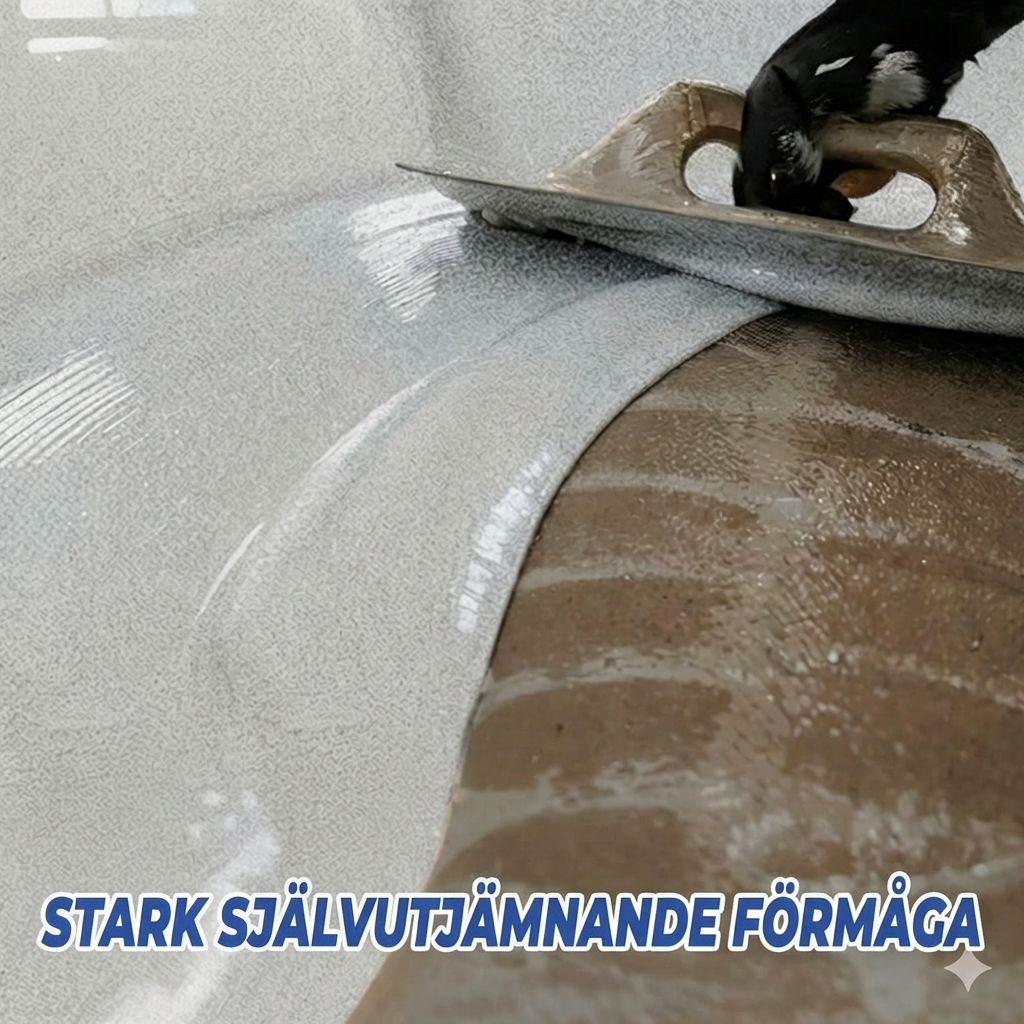 Epoxigolv med marmoreffekt – högblankt golvläggningsset (reptåligt och vattentätt)