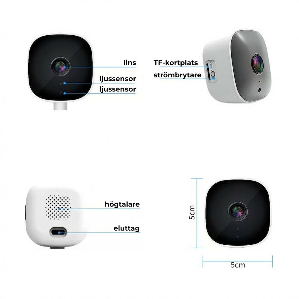 [2K Ultra HD] Smart WiFi-säkerhetskamera