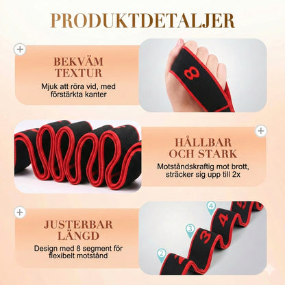 Långt motståndsband – yogaband för pilates och stretching (träningsband)