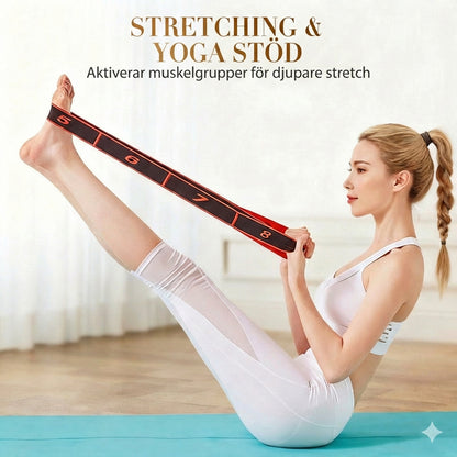 Långt motståndsband – yogaband för pilates och stretching (träningsband)