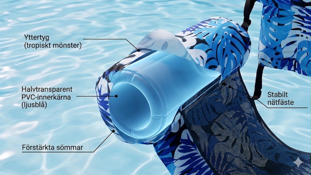 Uppblåsbar poolstol
