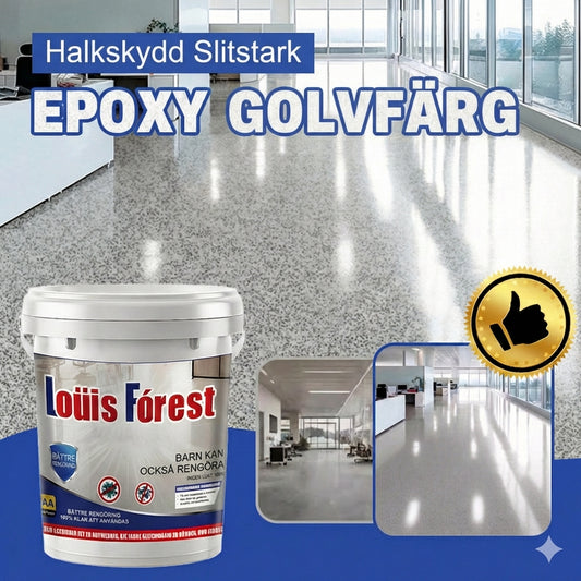 Epoxigolv med marmoreffekt – högblankt golvläggningsset (reptåligt och vattentätt)
