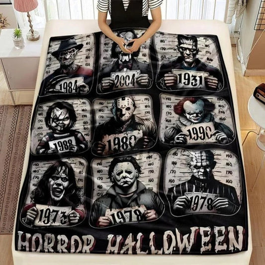Blødt Fleece Tæppe med Horror-tema