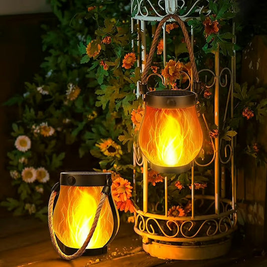 Dansende flammer solenergi-lanterne