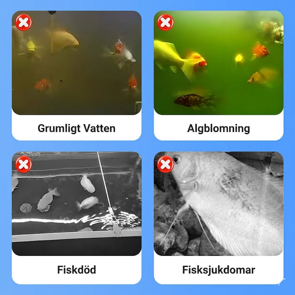 Kraftfull vattenklarare för akvarium – 100 ml – För grumligt vatten