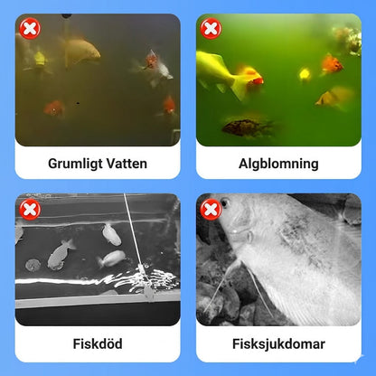 Kraftfull vattenklarare för akvarium – 100 ml – För grumligt vatten