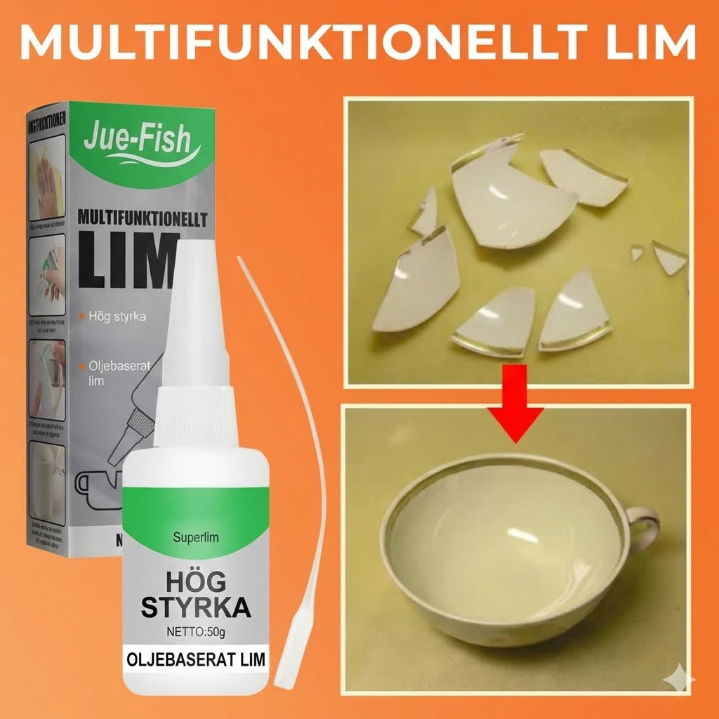 Superstarkt universallim – för plast, trä och keramik (transparent)