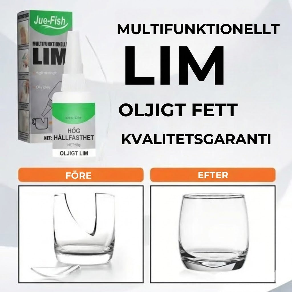 Superstarkt universallim – för plast, trä och keramik (transparent)