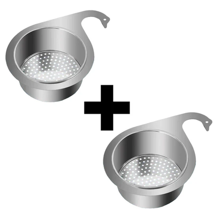 Svanformad diskbänksfilter i rostfritt stål (2-pack)
