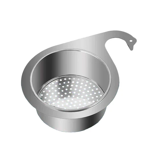 Svanformad diskbänksfilter i rostfritt stål (2-pack)