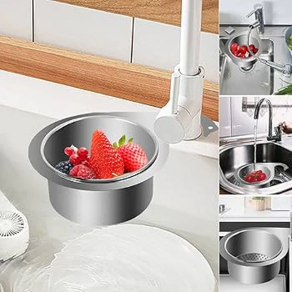Svanformad diskbänksfilter i rostfritt stål (2-pack)