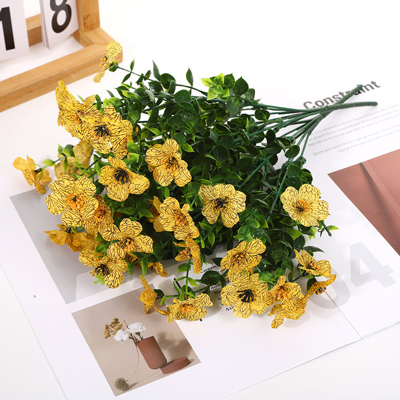 Konstgjorda vildblommor som aldrig vissnar – lämpliga för utomhusbruk (set om 4)