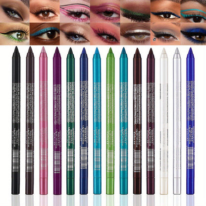 14-delars set med vattenfasta, färgglada gel-eyeliners 👁️🌈✏️