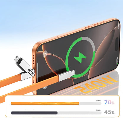 Ultrastark USB-C-kabel på 240 W – 360° roterande kontakt