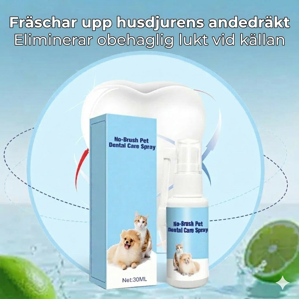 Tandspray för husdjurs tandvård