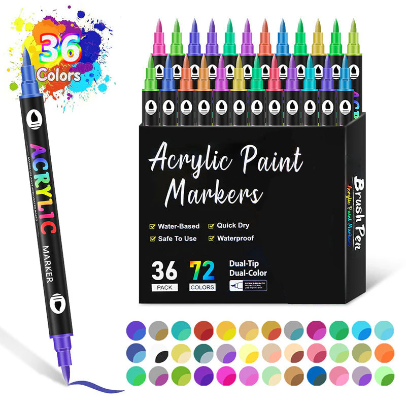 Acrylverf Markers met Dubbele Punt